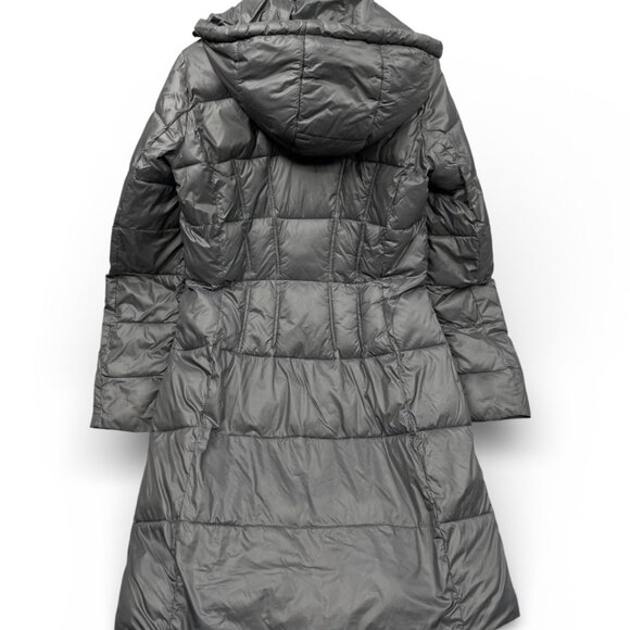 Michael Kors Gray Hooded Long Puffer Removable Hood Coat Jacket Parka Women's XS - Picture 5 of 14